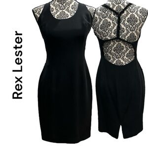 Andrea Pollizi for Rex Lester Solid Open Back Little Black Dress - Size‎ 8